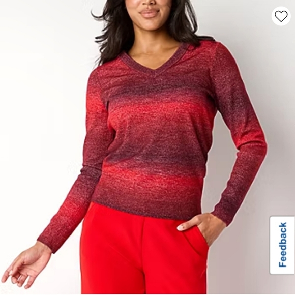 WORTHINGTON SWEATER red ombre BRAND NEW size xl CHEST MEASURES 42" - Picture 1 of 7